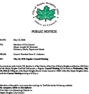 Icon of 052026 Council Meeting~Notice