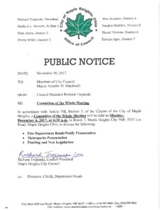 Icon of December 4, 2017 Meeting Notice