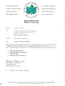Icon of February 13, 2019 Meeting Notice